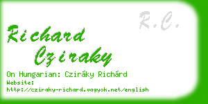 richard cziraky business card